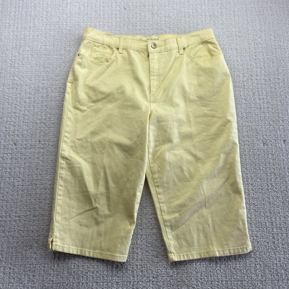 Gloria Vanderbilt Women All-Around Slimming Effect Skimmer Jeans Yellow Size 16